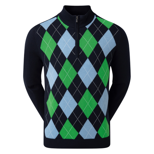 Wool Blend 1/2 Zip Lined Pullover