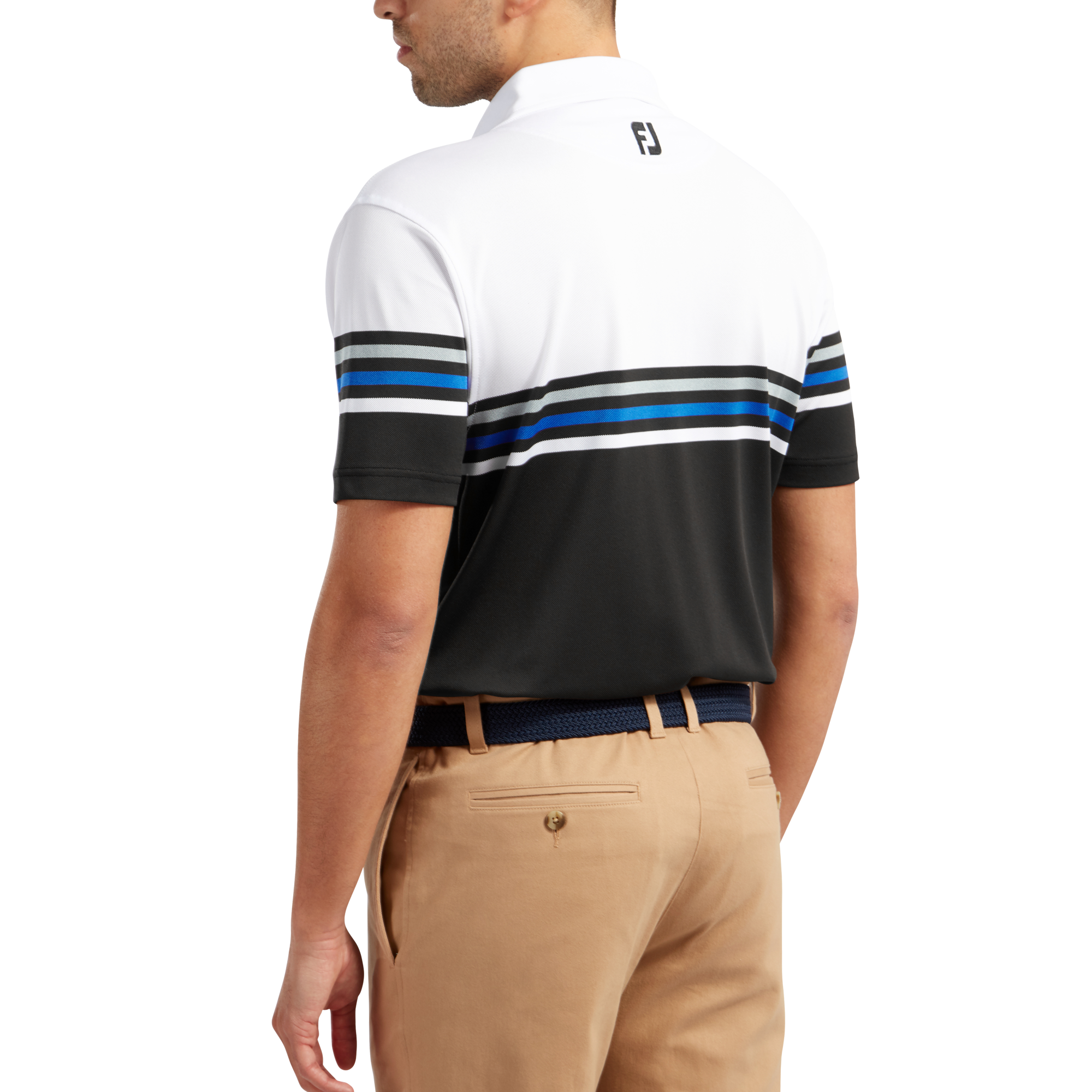 Stretch Pique Colour Block