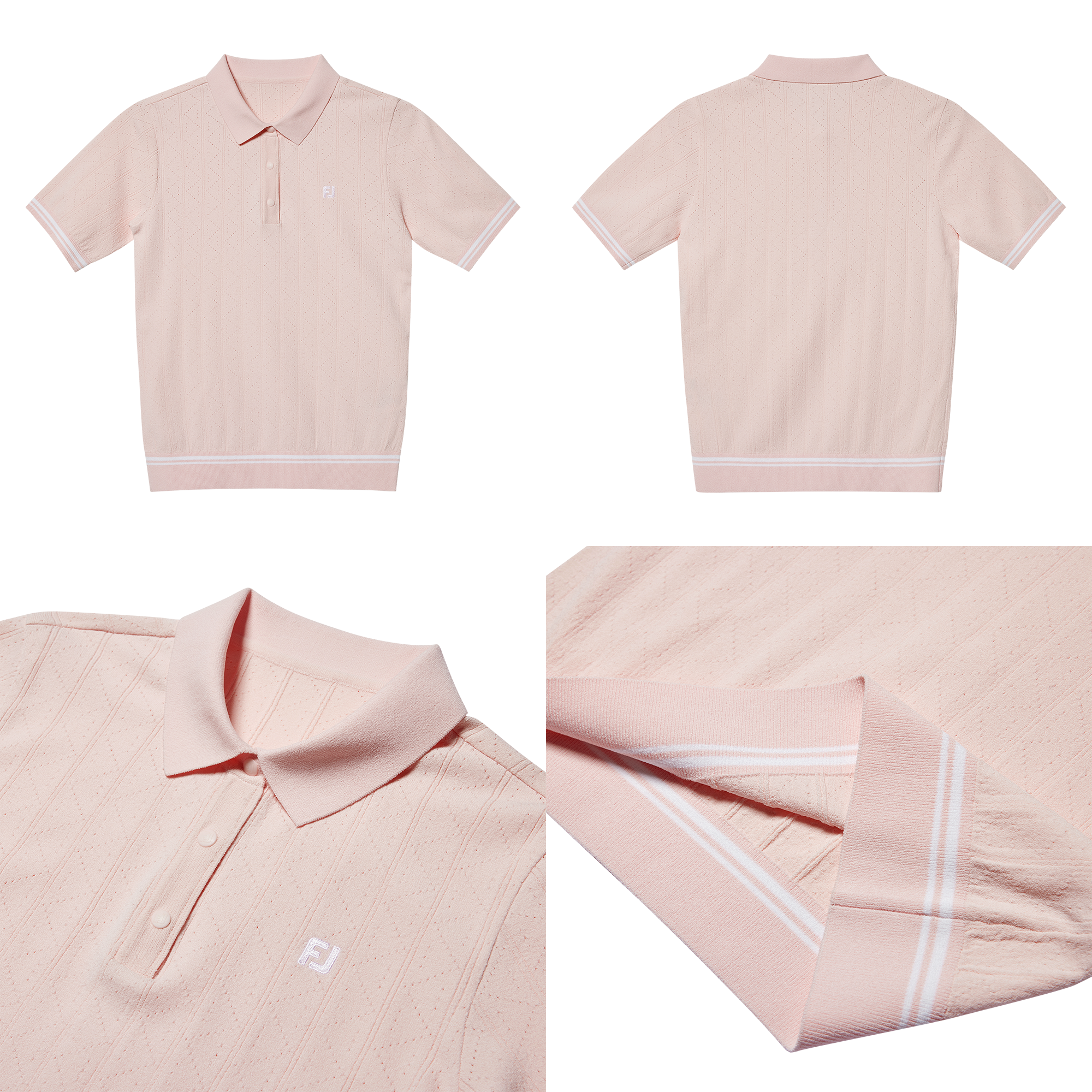 Cable Knit Polo Shirts Women