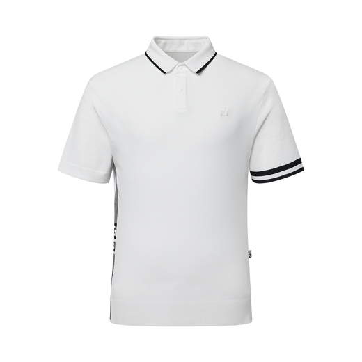 Stripe Logo Knit Polo Shirt