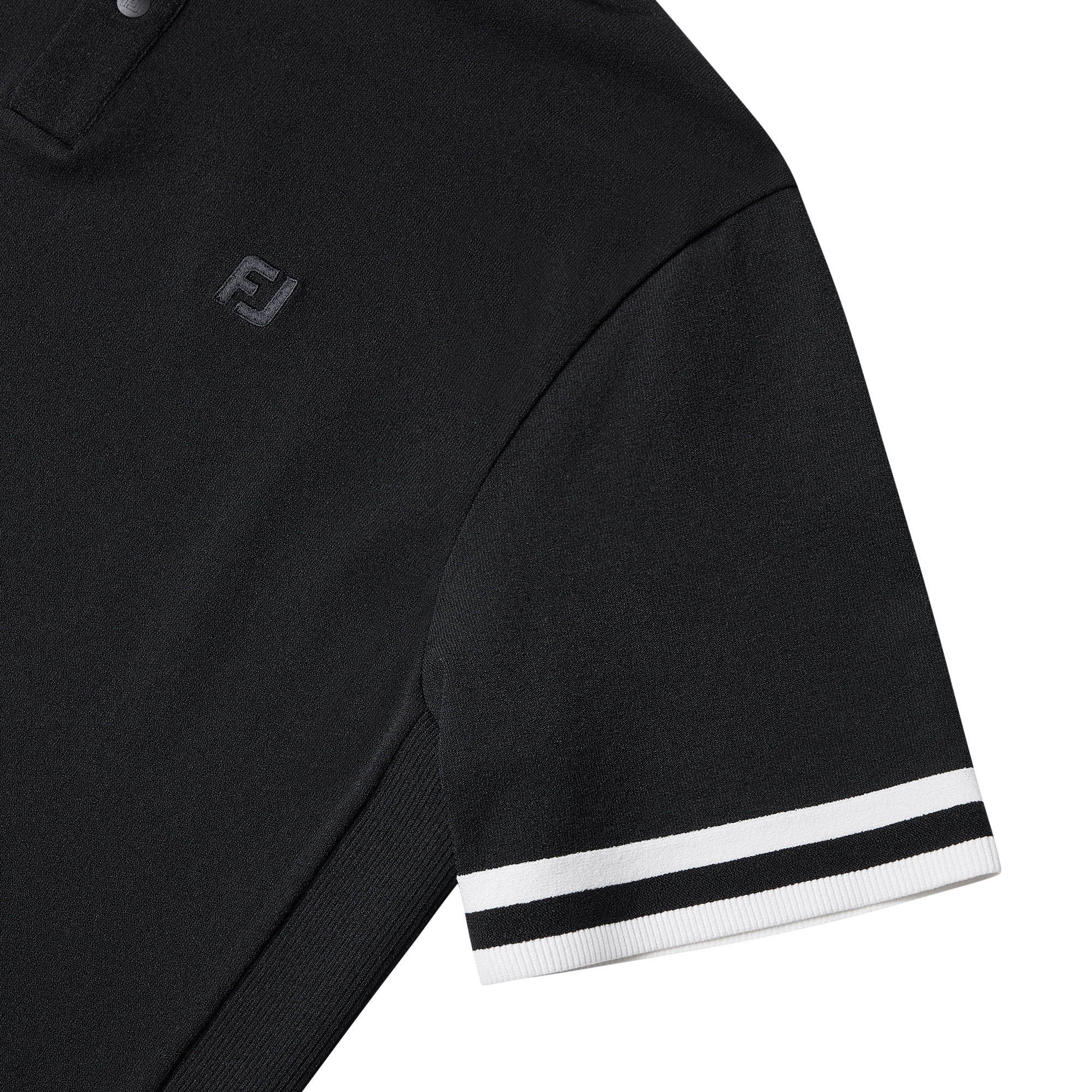 Stripe Logo Knit Polo Shirt