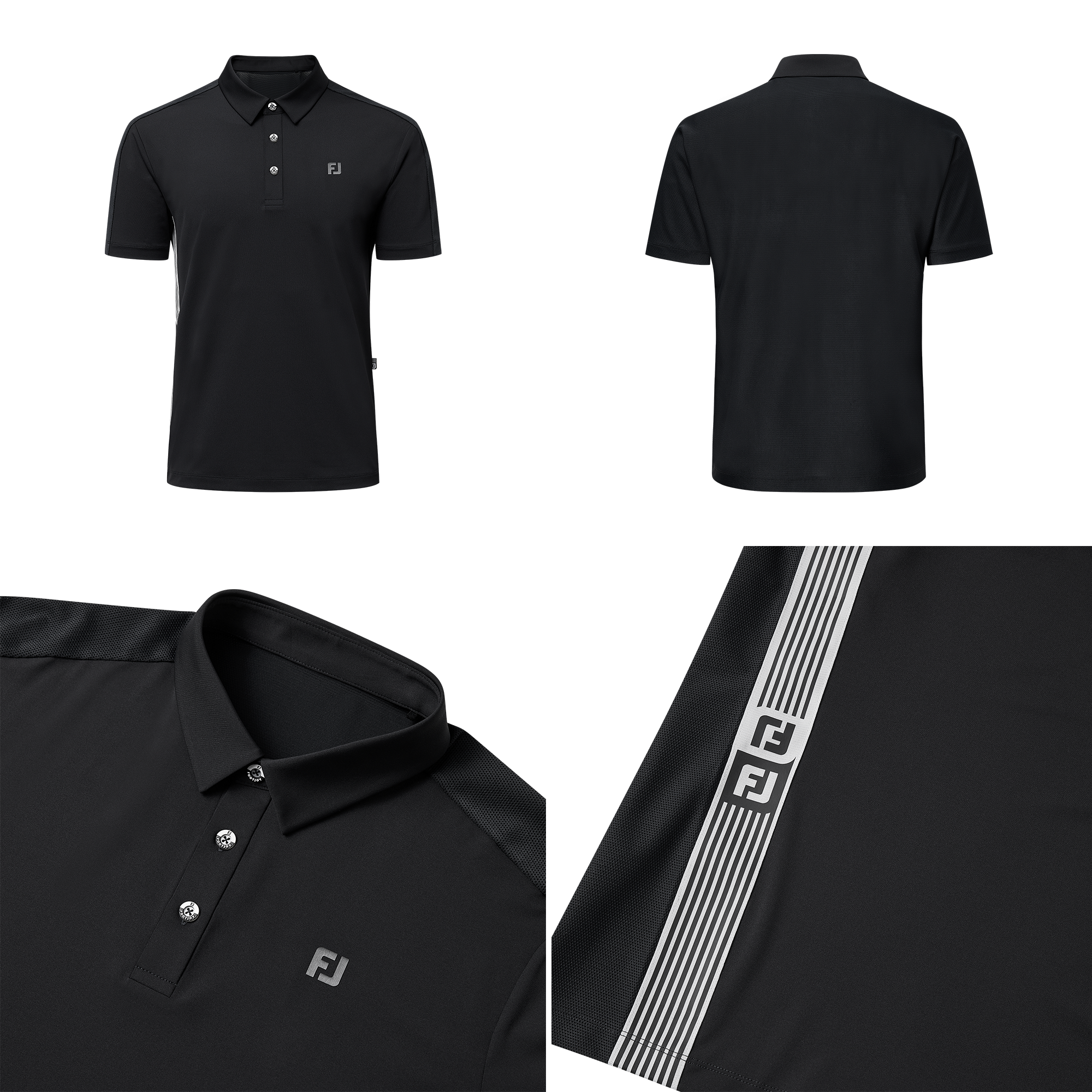 Stripe Logo Hybrid Polo Shirt