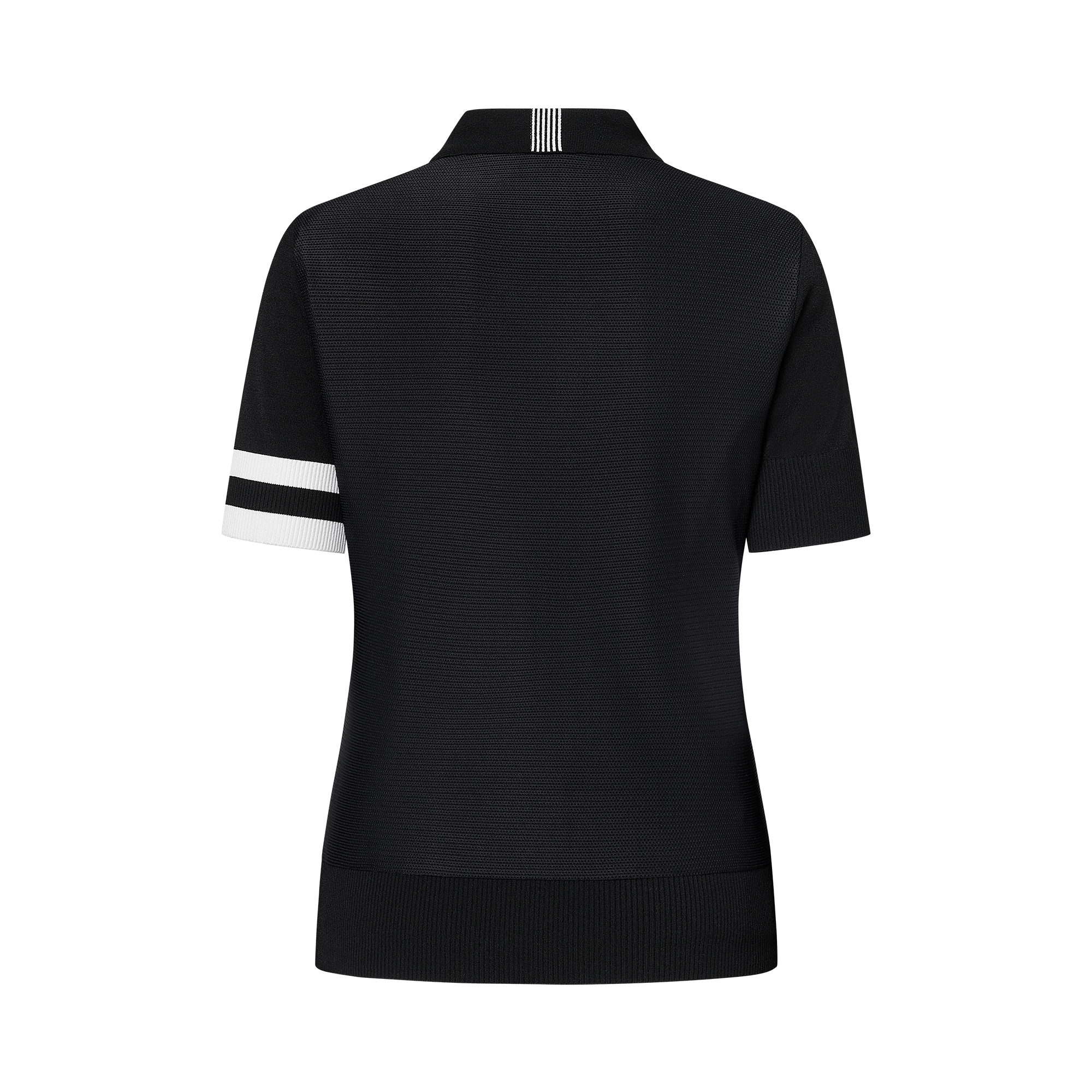 Stripe Logo Short Sleeve Polo Shirt Women