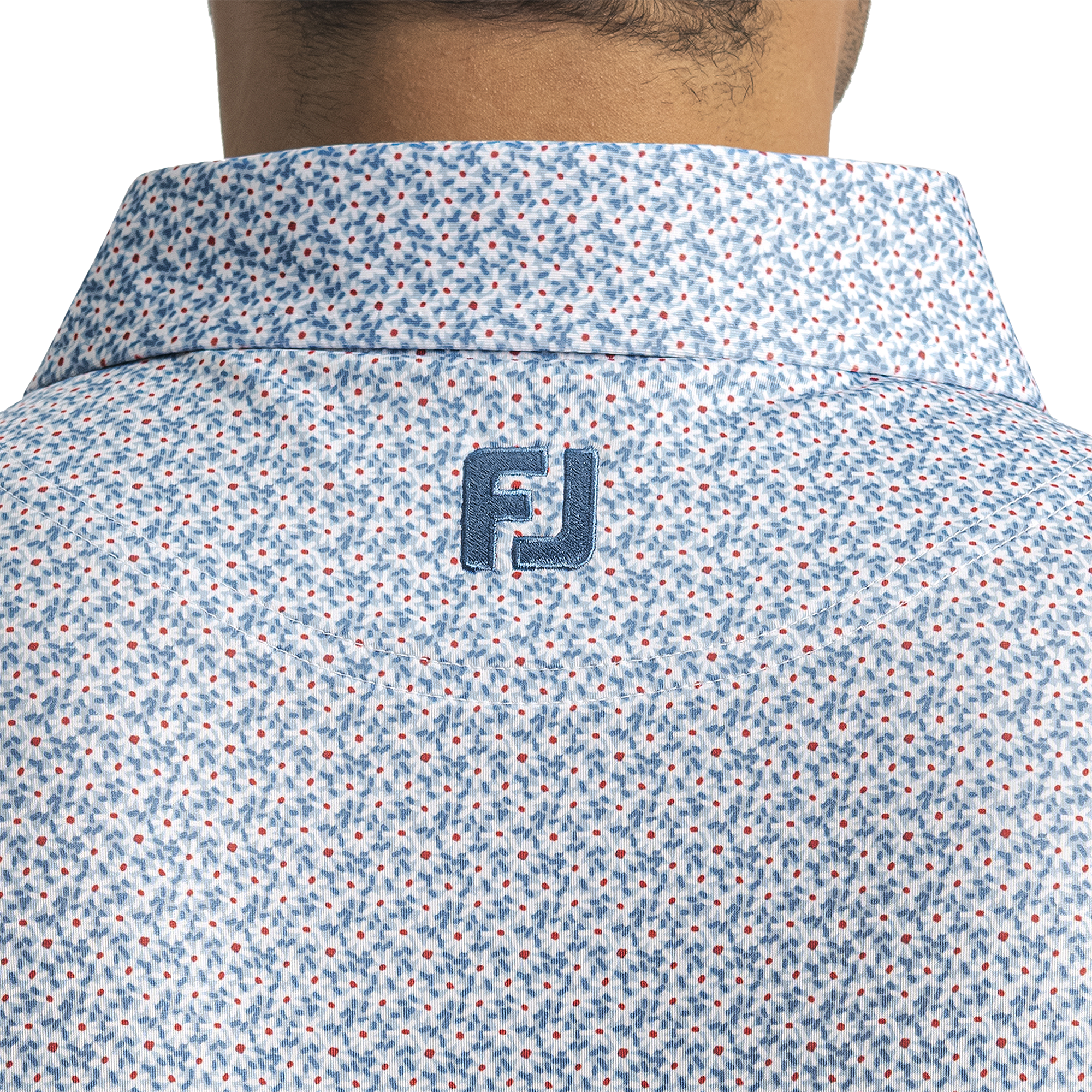 Floral Mark Lisle Self Collar