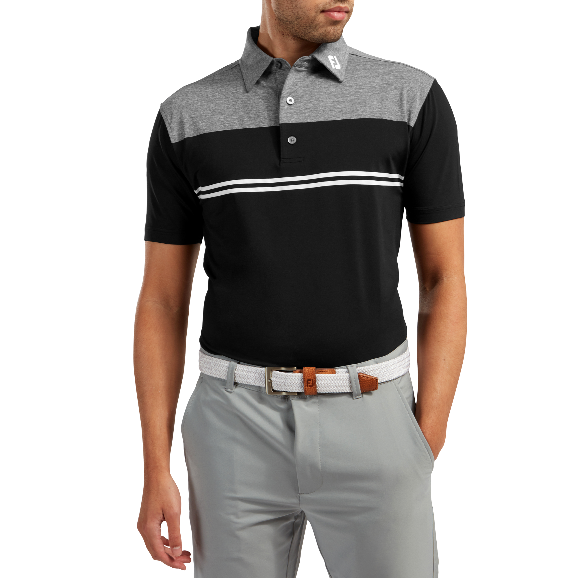 Heather Colour Block Lisle Performance Shirts