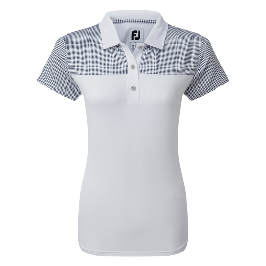 Women's Lisle Shirt with Dot Print Yoke