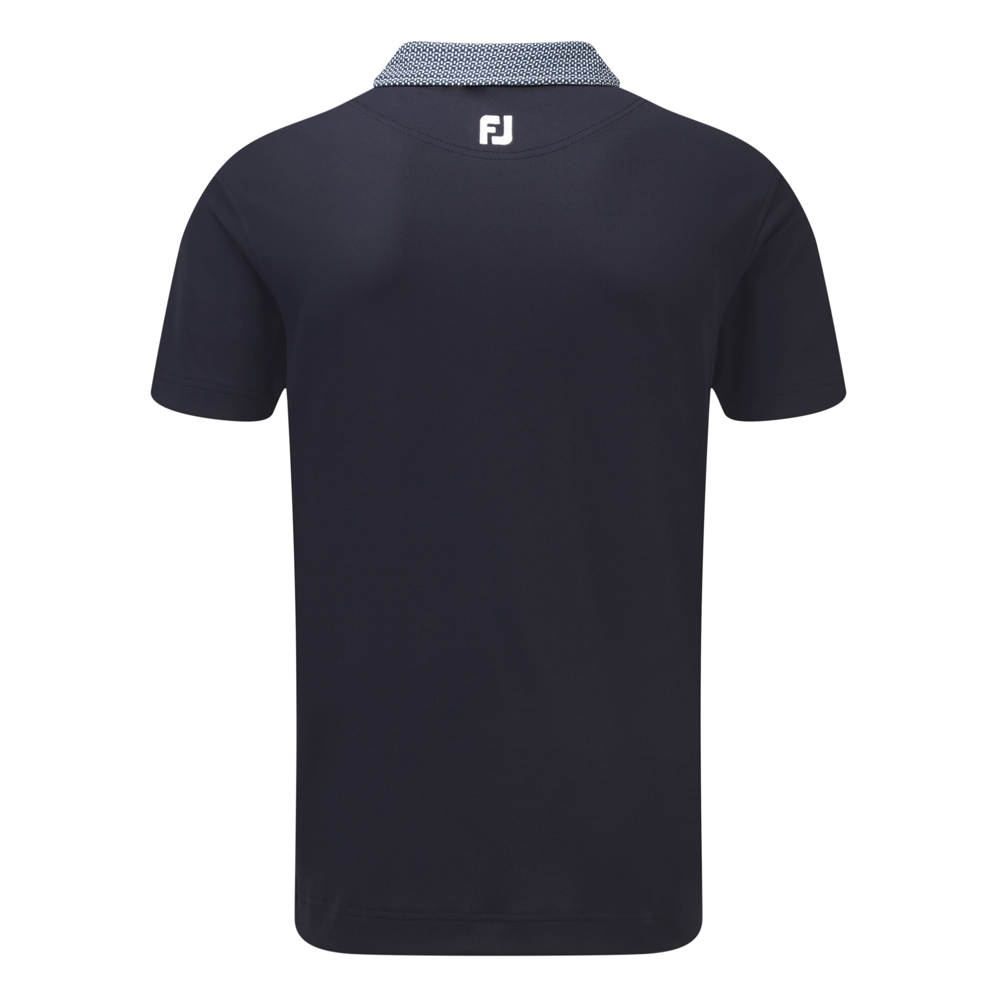 Stretch Pique with Woven Buttondown Collar