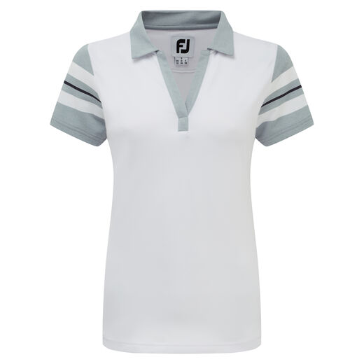 Baby Pique Sleeve Stripe Shirts Women-Previous Season Style