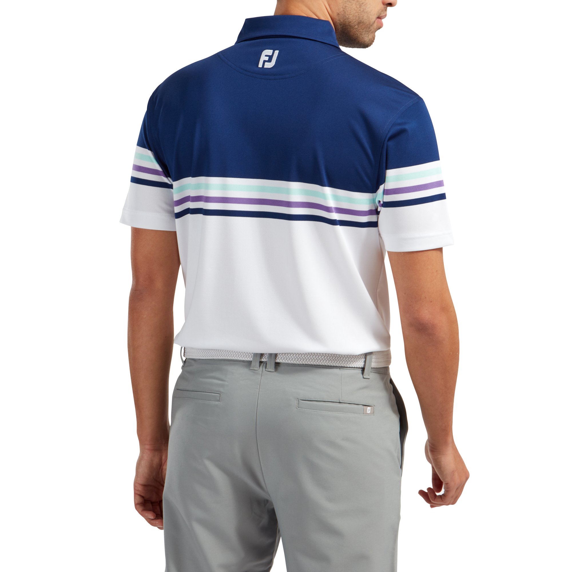 Stretch Pique Colour Block