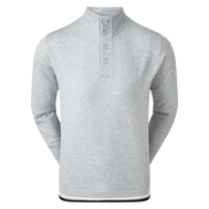 Jersey Fleece Backed Buttoned Collar Mid-Layer