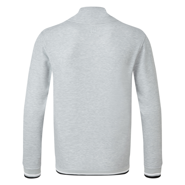 Jersey Fleece Backed Buttoned Collar Mid-Layer