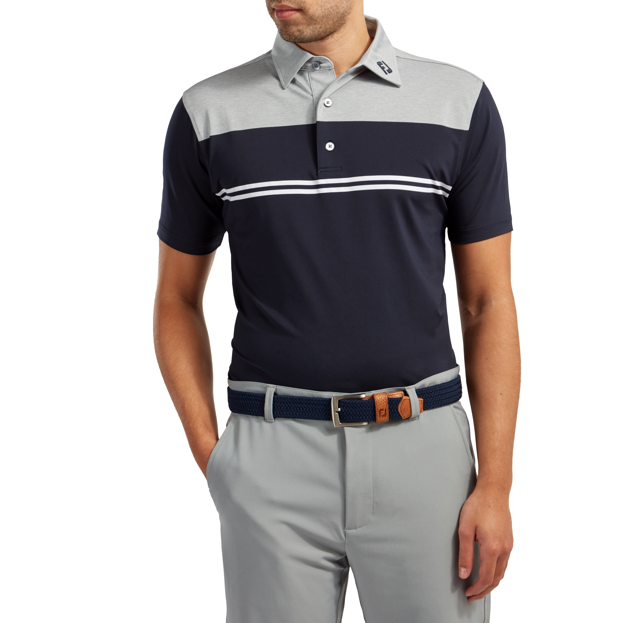 Heather Colour Block Lisle Performance Shirts