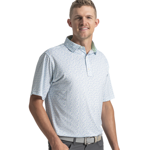 Surfs Up Print Lisle Self Collar