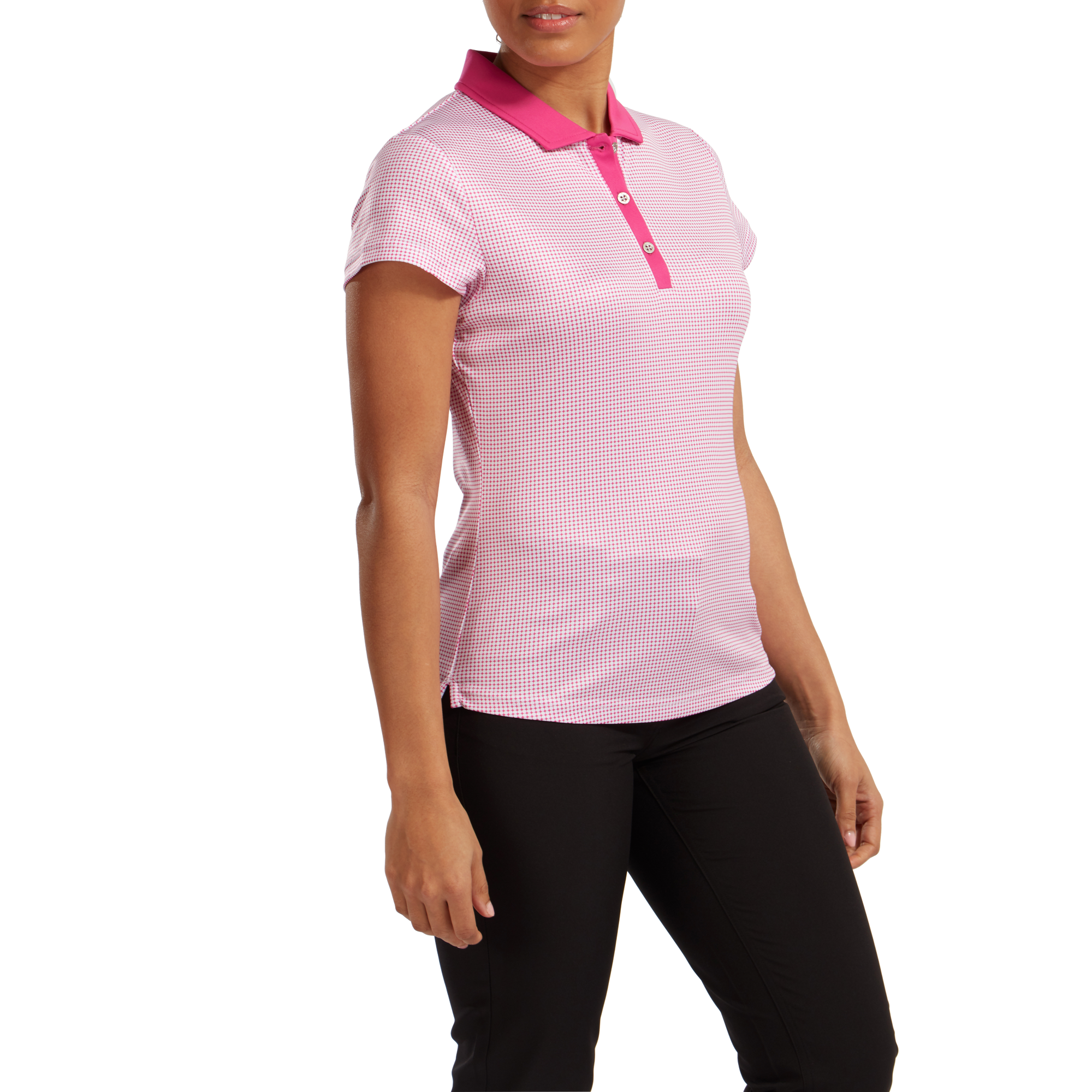 Women's Lisle Sleeveless Shirt with Neck Trim