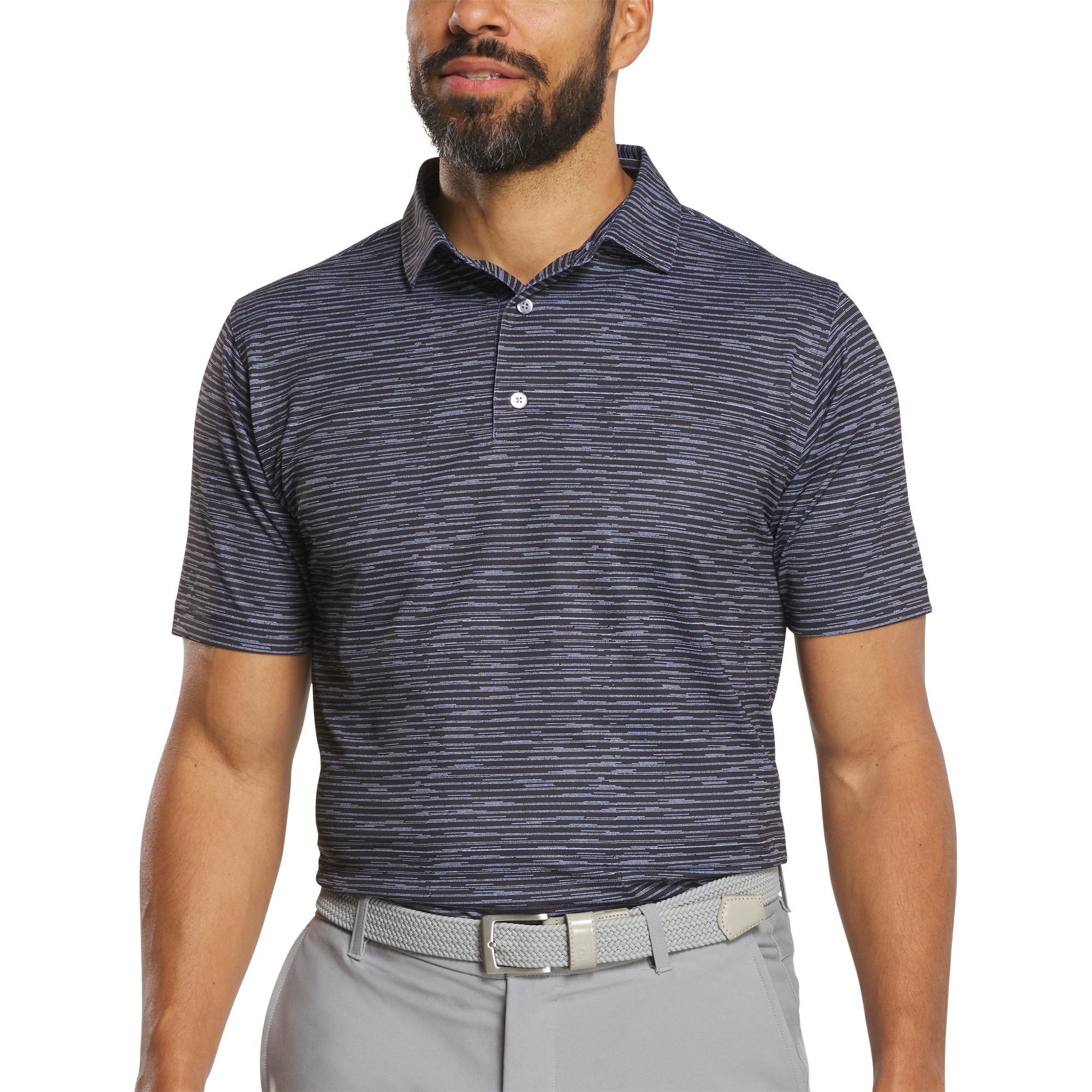 Broken Stripe Print Pique